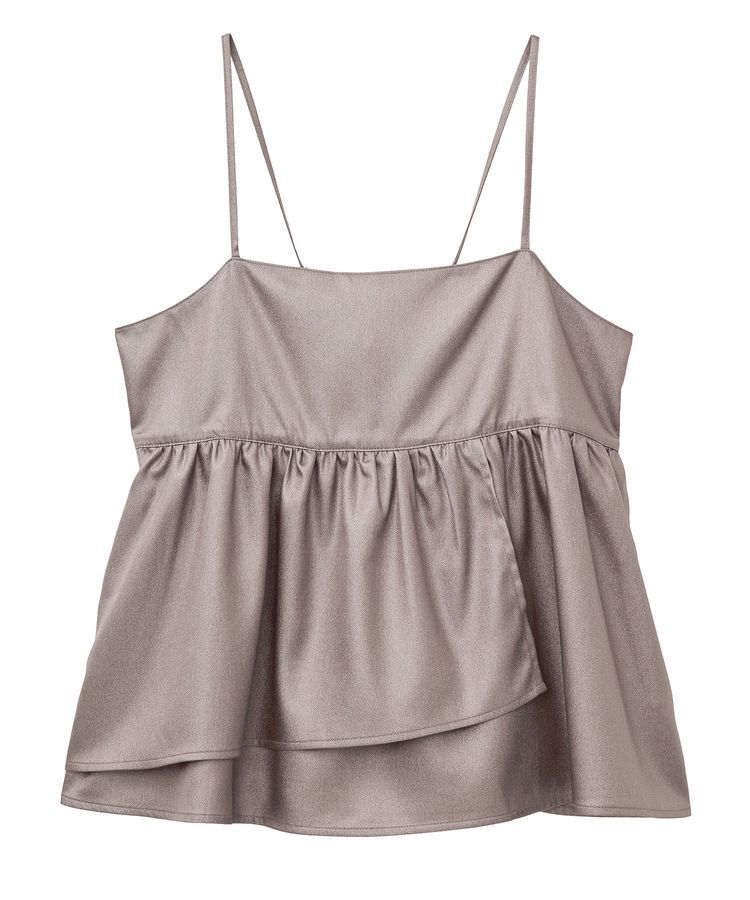 YECCA VECCA「シャイニーオーバーキャミ」|キャミソール|