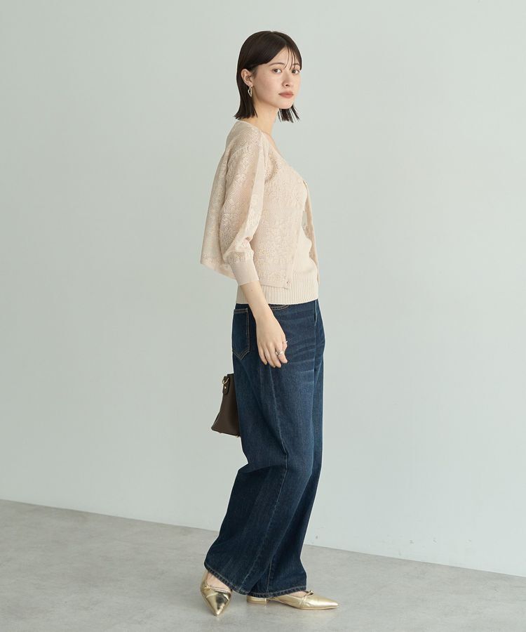 YECCA VECCA「【2点SET】インナーセットレース柄カーディガン」|カーディガン|