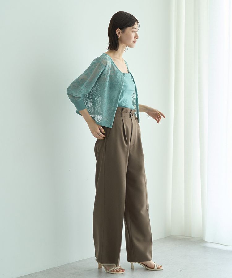 YECCA VECCA「【2点SET】インナーセットレース柄カーディガン」|カーディガン|