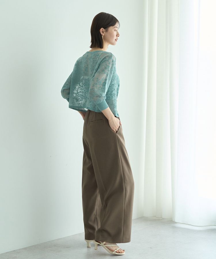 YECCA VECCA「【2点SET】インナーセットレース柄カーディガン」|カーディガン|