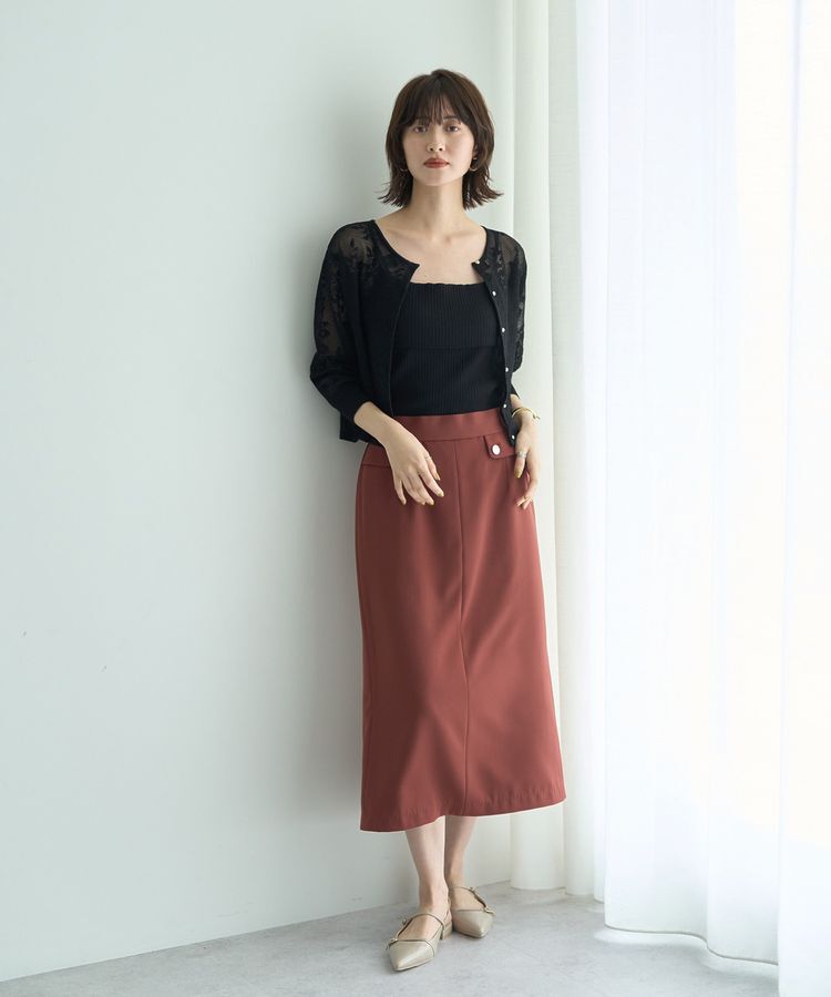 YECCA VECCA「【2点SET】インナーセットレース柄カーディガン」|カーディガン|