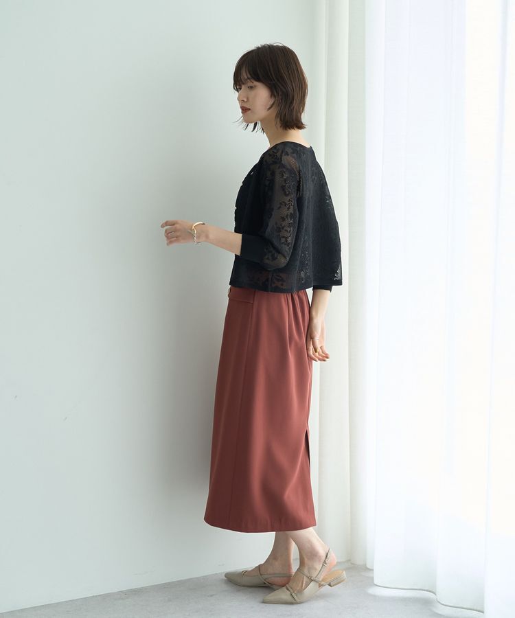 YECCA VECCA「【2点SET】インナーセットレース柄カーディガン」|カーディガン|