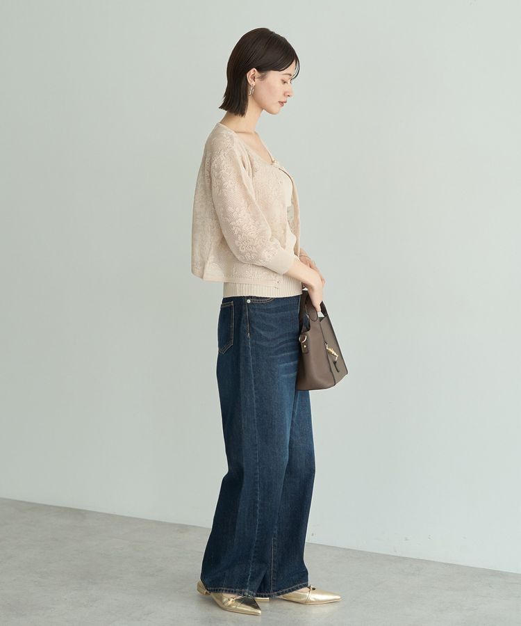 YECCA VECCA「【2点SET】インナーセットレース柄カーディガン」|カーディガン|