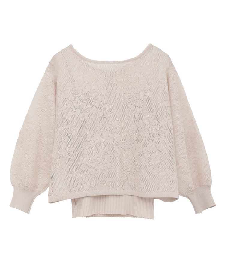 YECCA VECCA「【2点SET】インナーセットレース柄カーディガン」|カーディガン|