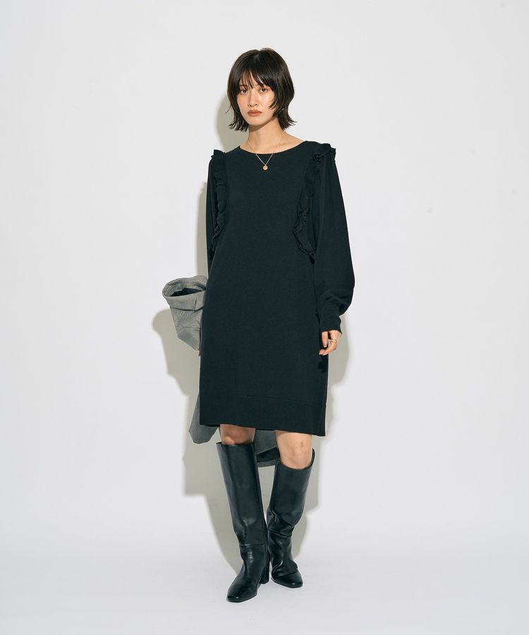 YECCA VECCA「【archive】ラッフルニットワンピース」|ワンピース|