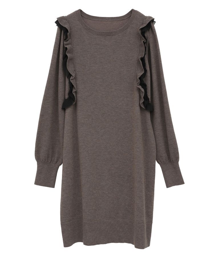 YECCA VECCA「【archive】ラッフルニットワンピース」|ワンピース|