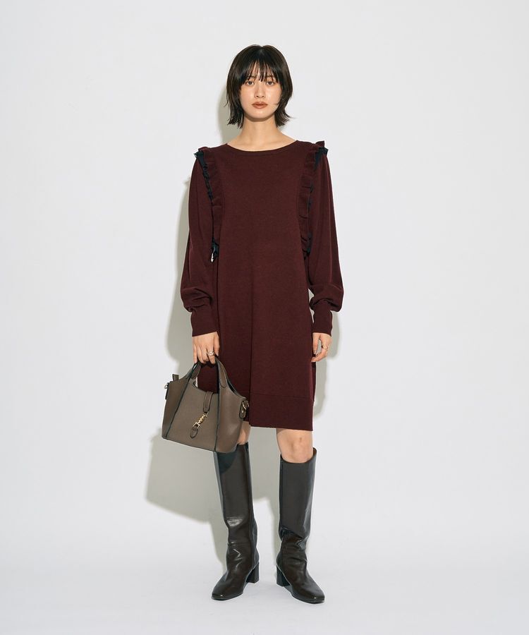 YECCA VECCA「【archive】ラッフルニットワンピース」|ワンピース|