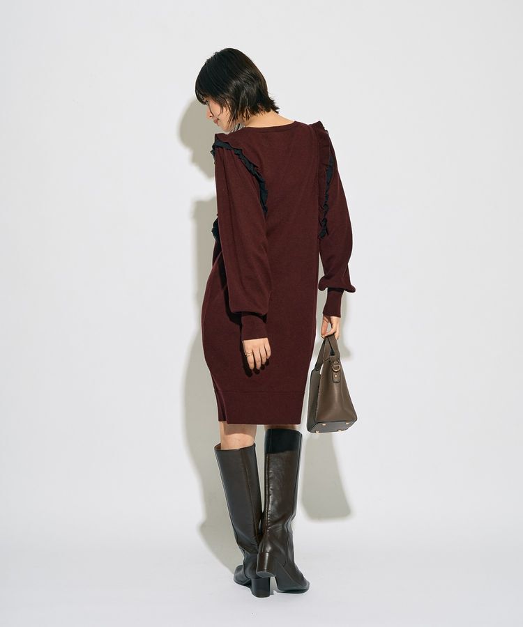 YECCA VECCA「【archive】ラッフルニットワンピース」|ワンピース|