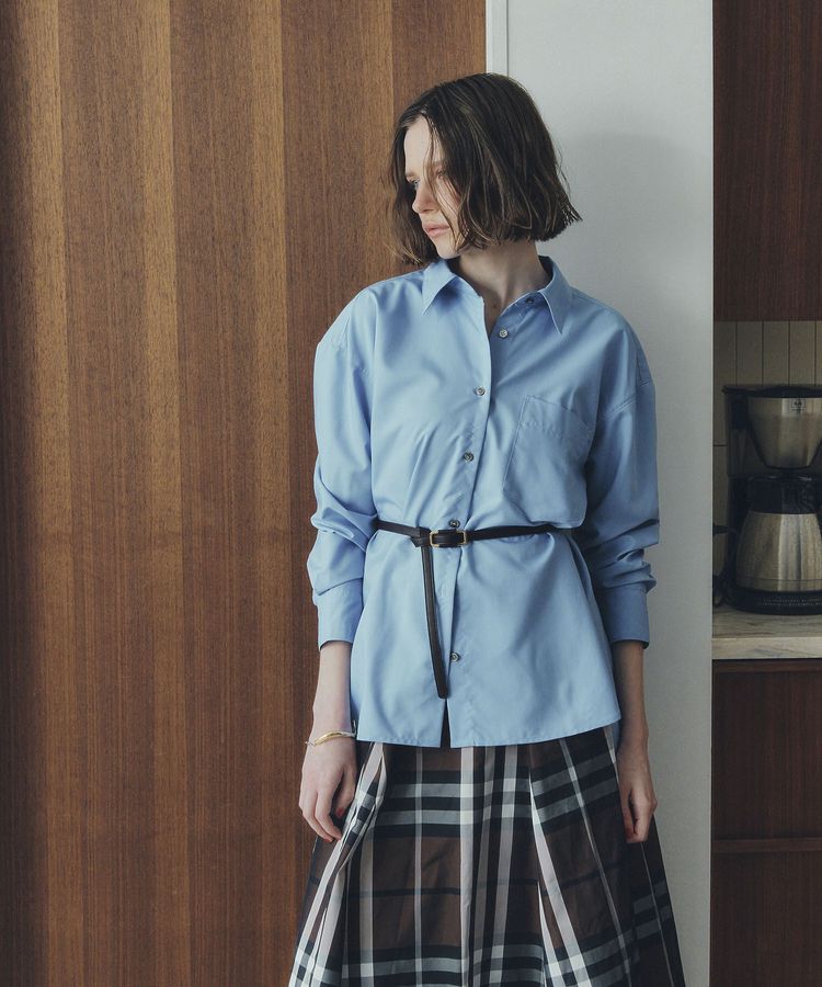 YECCA VECCA「ロングシャツ」|シャツ・ブラウス|Blue