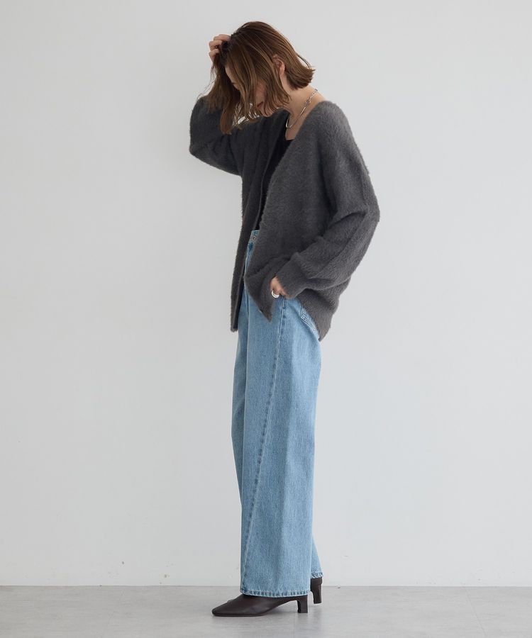 YECCA VECCA「ラメシャギーカーディガン」|カーディガン|