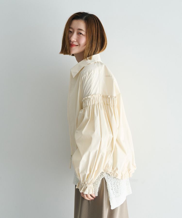 Editt by YECCA VECCA「ボリュームギャザーデザインZIPブルゾン」|ブルゾン・スタジャン|