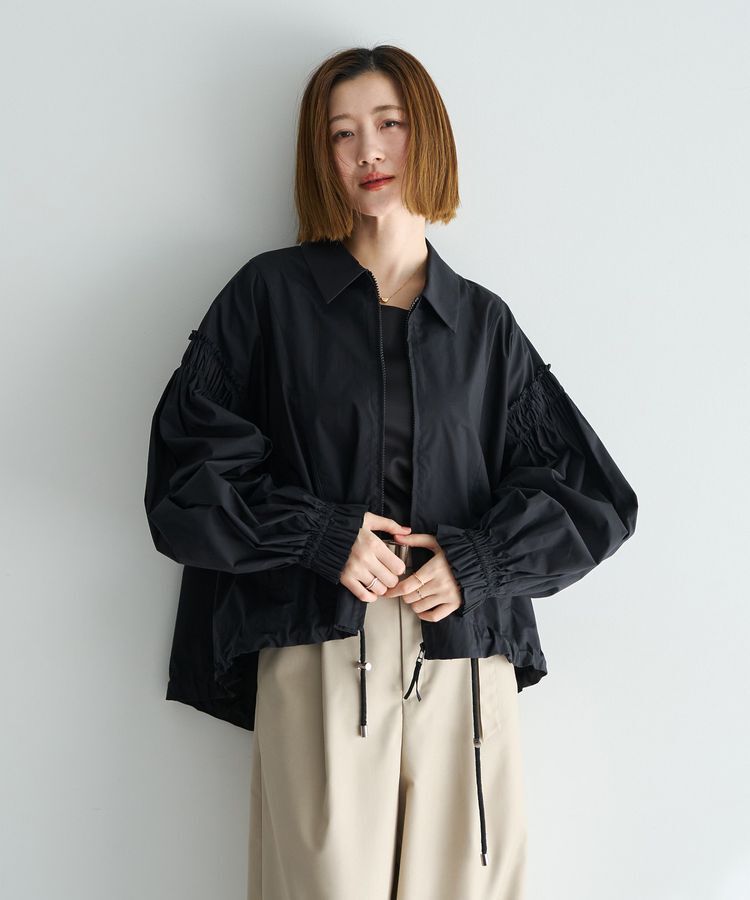 Editt by YECCA VECCA「ボリュームギャザーデザインZIPブルゾン」|ブルゾン・スタジャン|