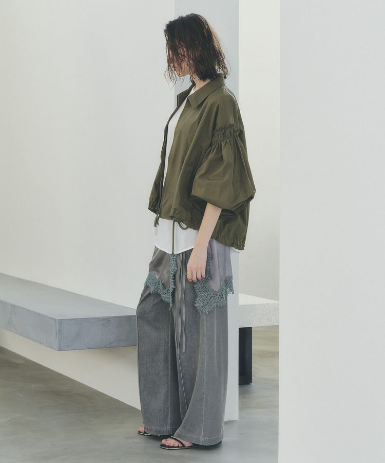 Editt by YECCA VECCA「ボリュームギャザーデザインZIPブルゾン」|ブルゾン・スタジャン|