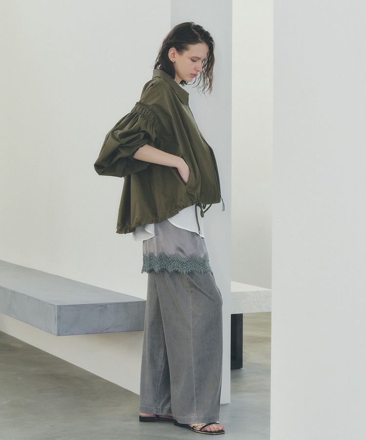 Editt by YECCA VECCA「ボリュームギャザーデザインZIPブルゾン」|ブルゾン・スタジャン|