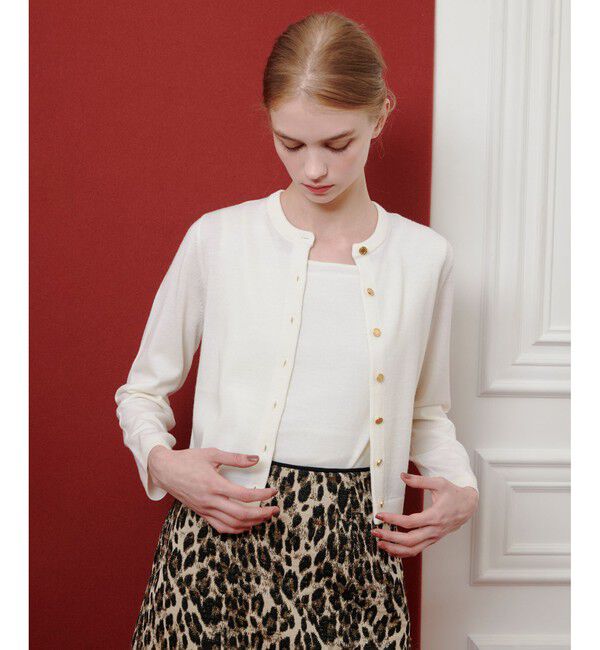 LOULOU WILLOUGHBY「【LOULOU WILLOUGHBY】メリノウールカラーカーディガン」|カーディガン|