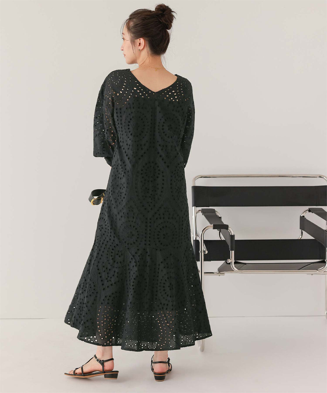 titivate「前後2way長袖コットンレースワンピース」|ワンピース|