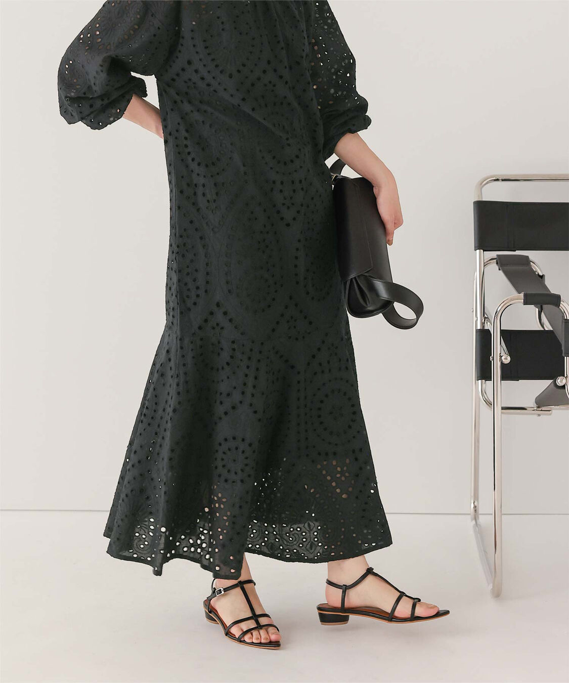 titivate「前後2way長袖コットンレースワンピース」|ワンピース|