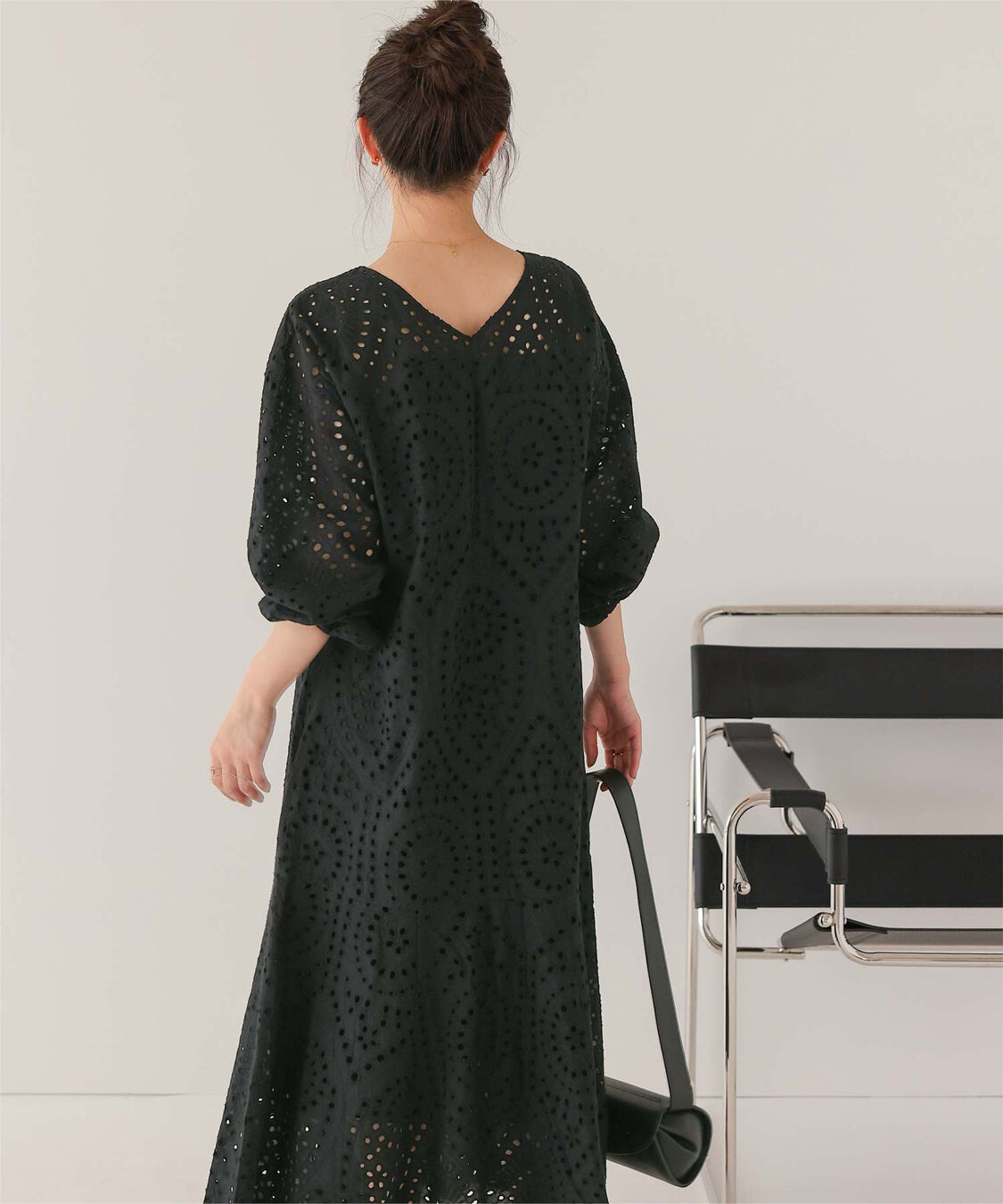 titivate「前後2way長袖コットンレースワンピース」|ワンピース|