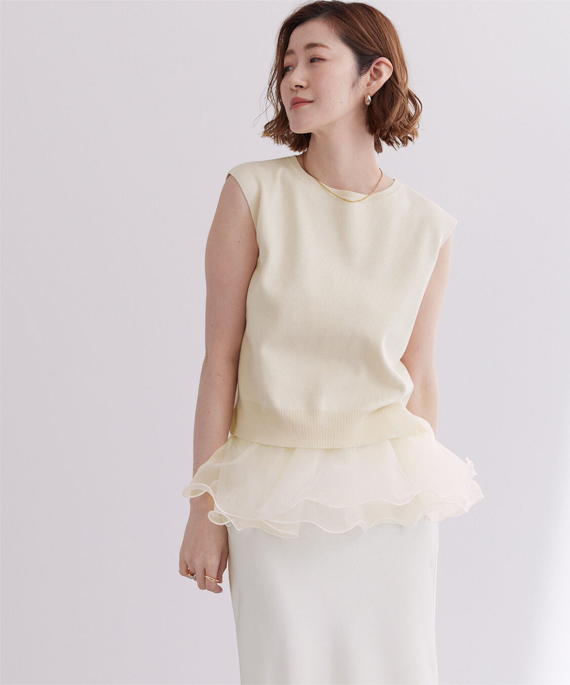 ur's「フレアベルト付ニットプルオーバー」|ニット・セーター|