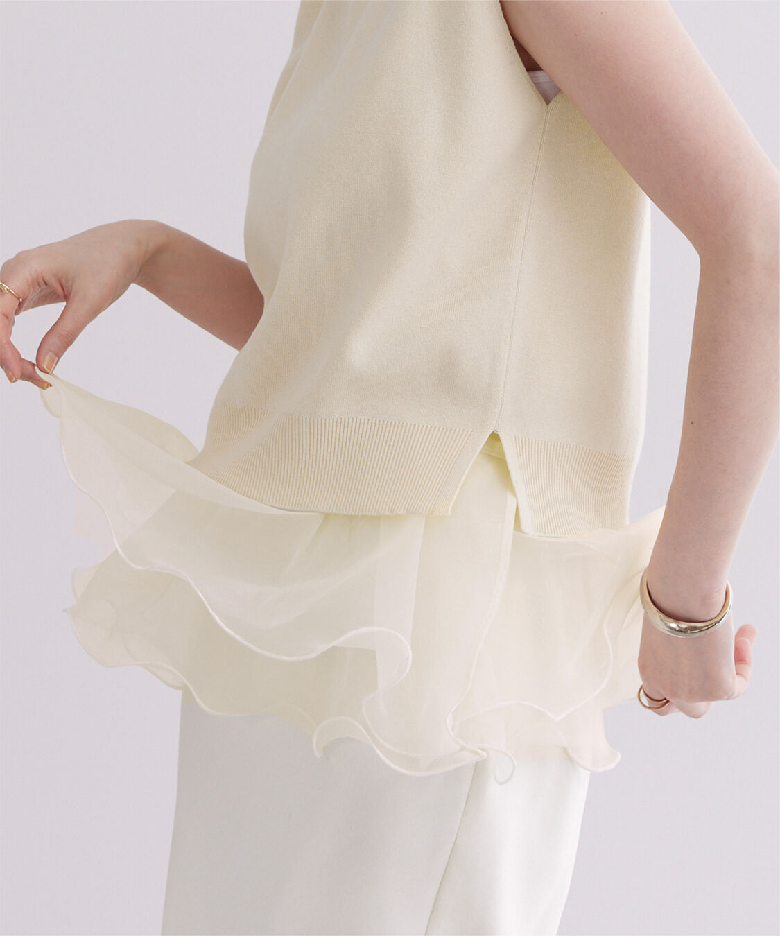 ur's「フレアベルト付ニットプルオーバー」|ニット・セーター|