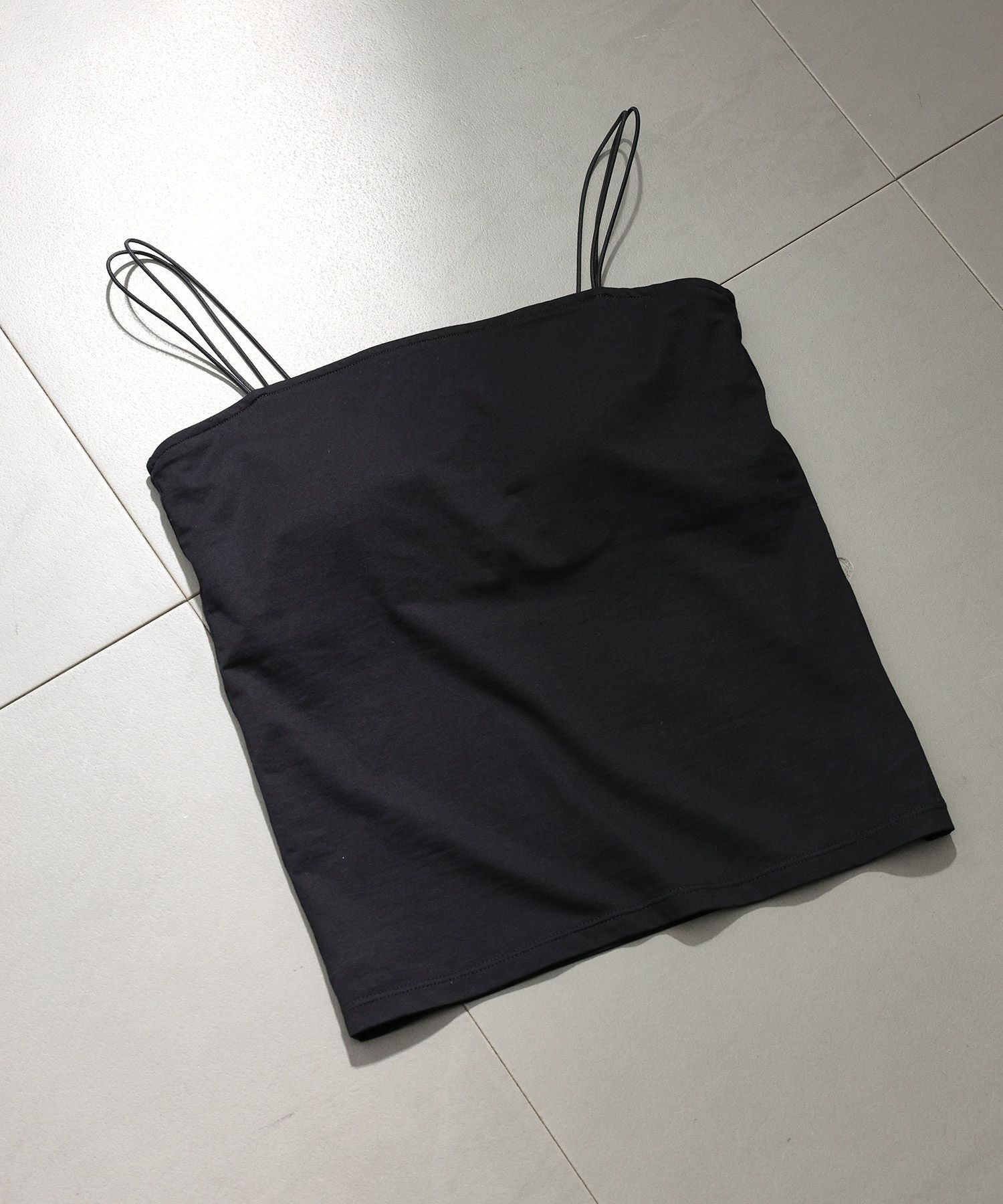 BABYLONE「インナーカップ付きキャミ」|キャミソール|ﾌﾞﾗｯｸ