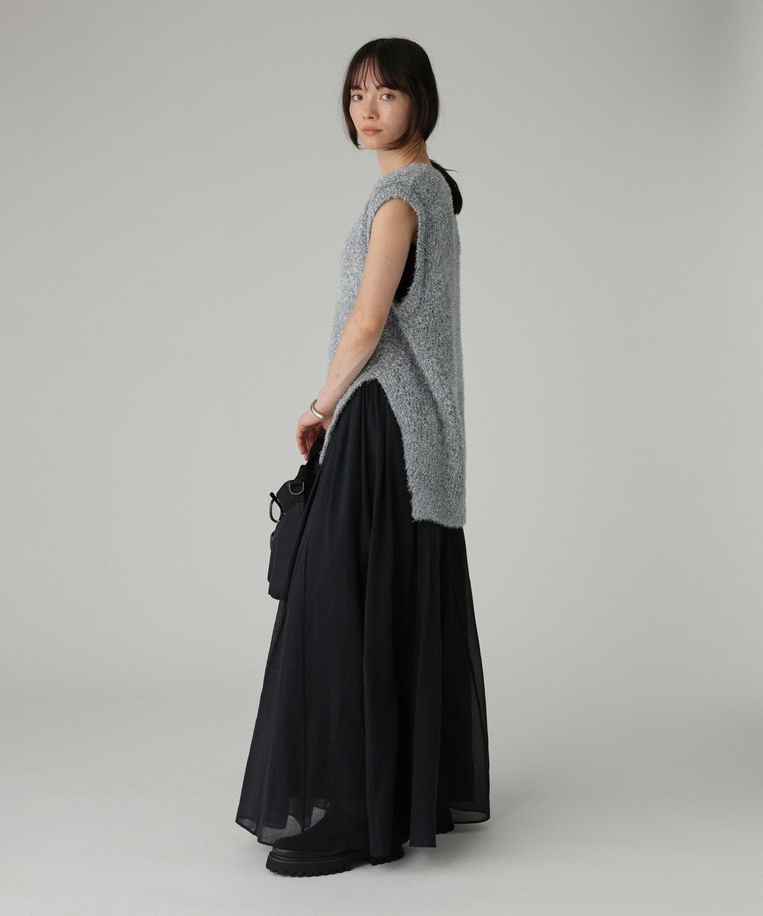 BABYLONE「コットンシフォンボリュームスカート」|スカート|