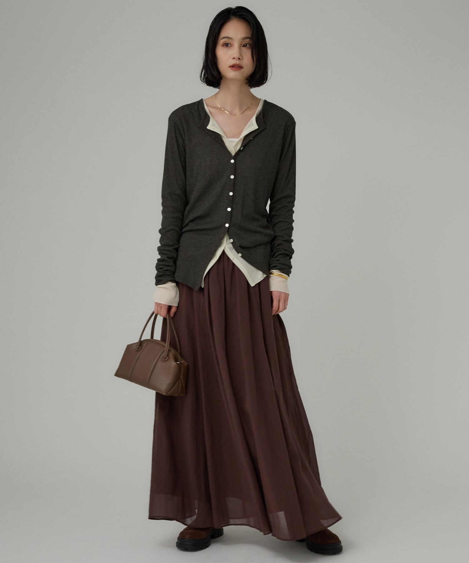 BABYLONE「コットンシフォンボリュームスカート」|スカート|