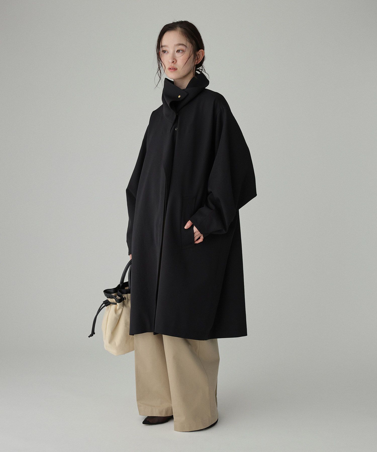 BABYLONE「【多機能素材】オーバーフォルムコート」|ステンカラーコート|
