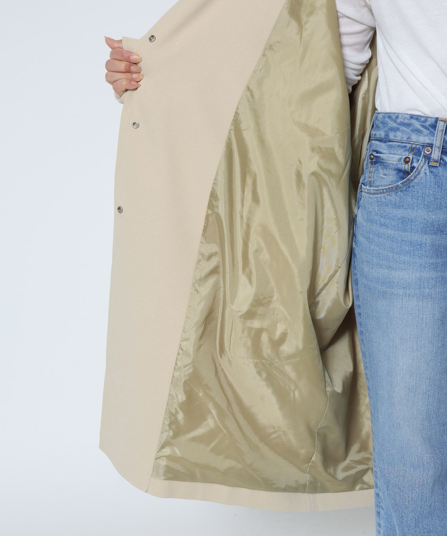 BABYLONE「【多機能素材】オーバーフォルムコート」|ステンカラーコート|