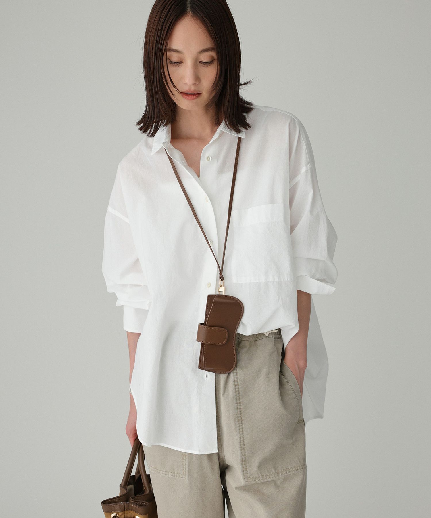 BABYLONE「コットンローンシャツ」|シャツ・ブラウス|ｵﾌﾎﾜｲﾄ