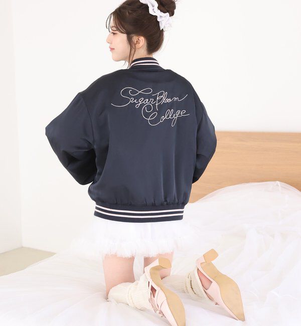  「ロゴ入りスカジャン」|ダウンベスト・ベスト|