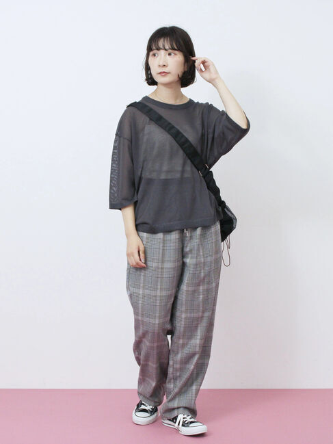 Samansa Mos2 blue「ナイロンシャーリングバッグ」|その他|