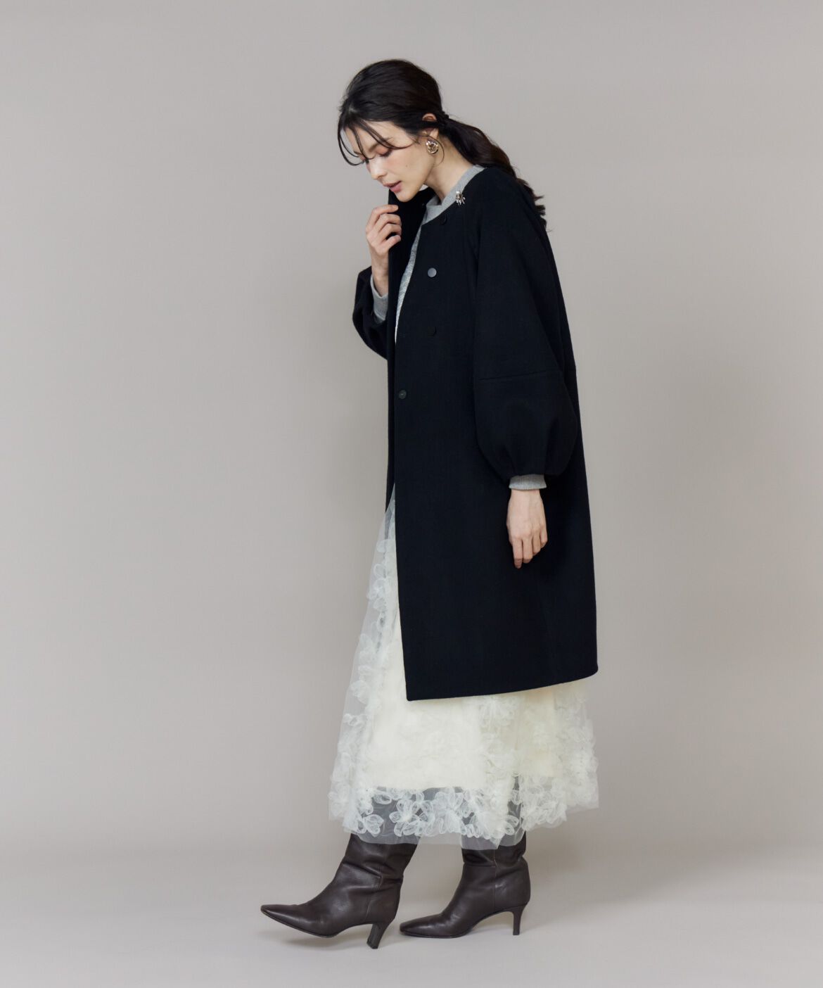 Maglie le cassetto「《大きいサイズ》ダブル釦袖ボリュームコート」|その他|