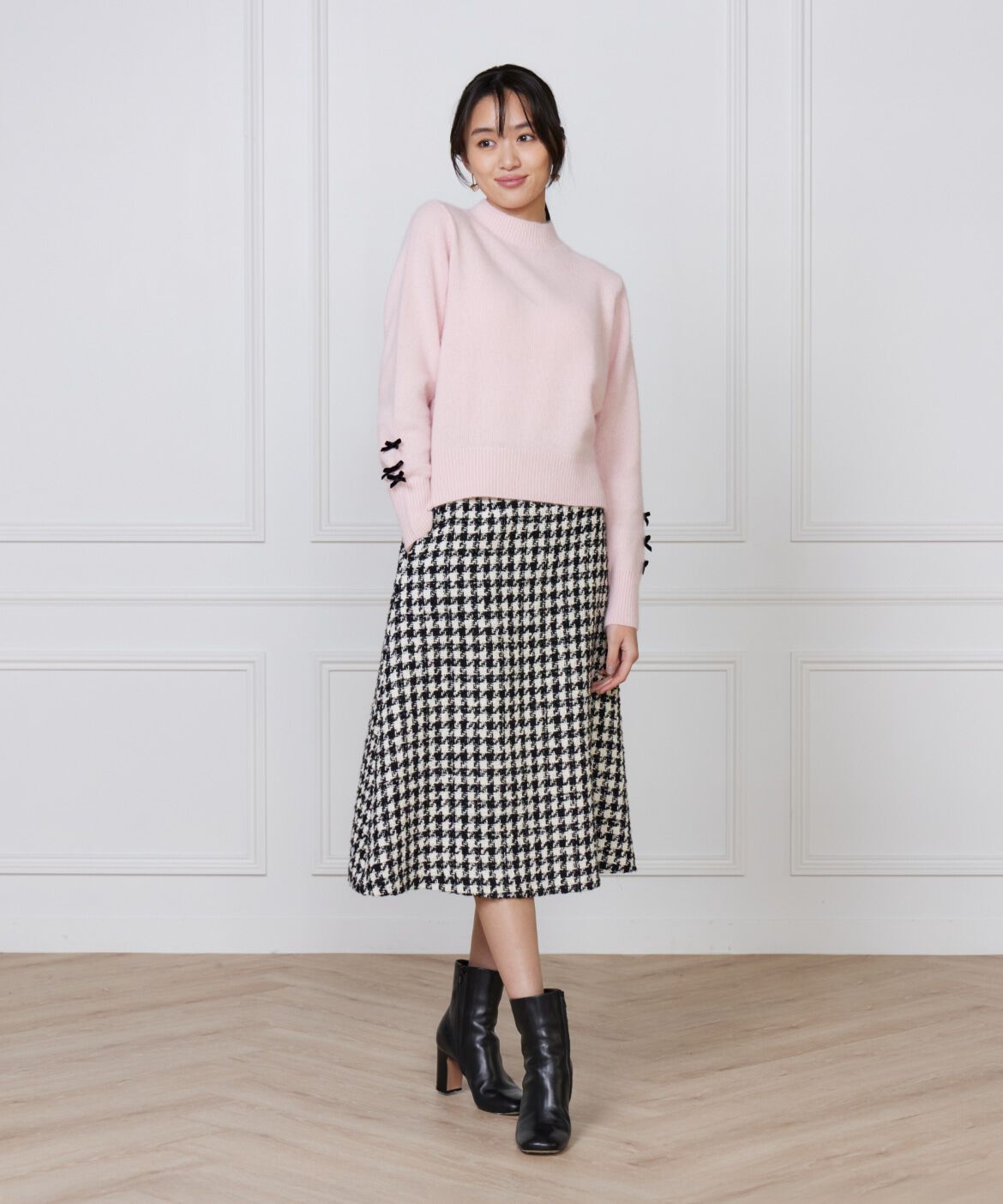 Maglie le cassetto「ベロアリボンフォックスプルオーバー」|ニット・セーター|