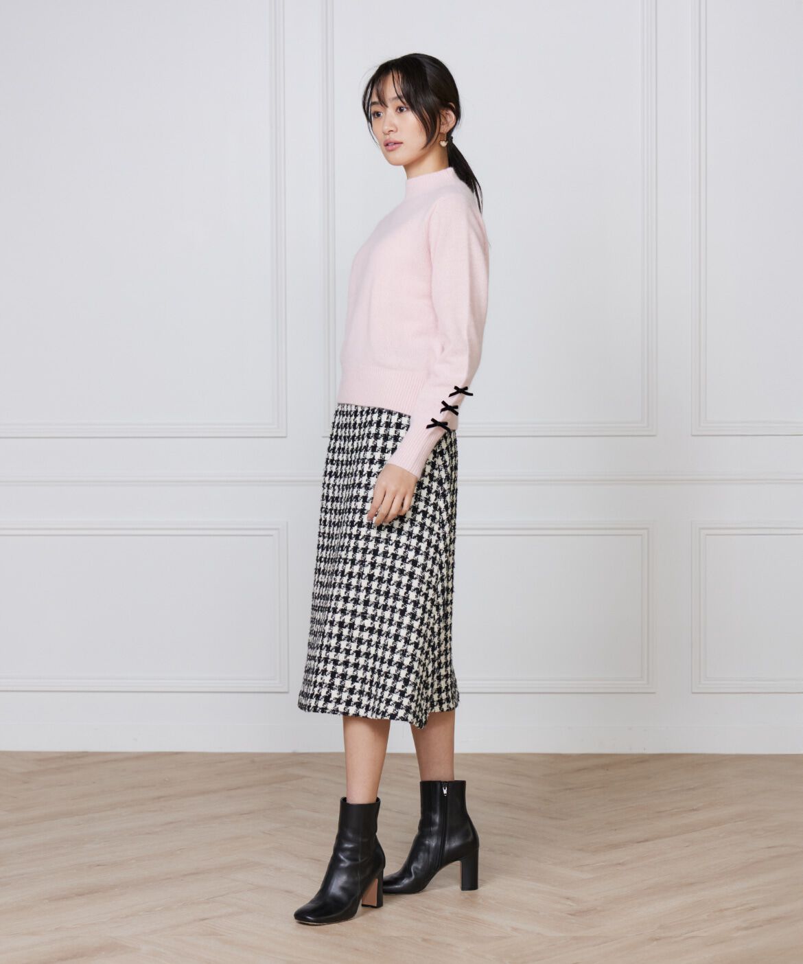 Maglie le cassetto「ベロアリボンフォックスプルオーバー」|ニット・セーター|