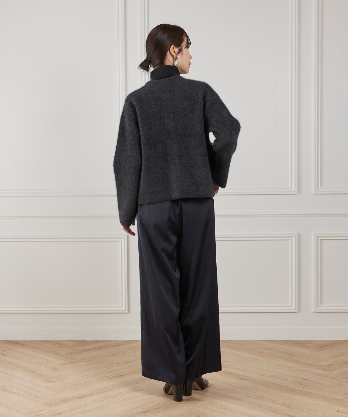 Le Souk「《45th限定企画》フェイクファーポケット ラクーン ニットブルゾン」|カーディガン|