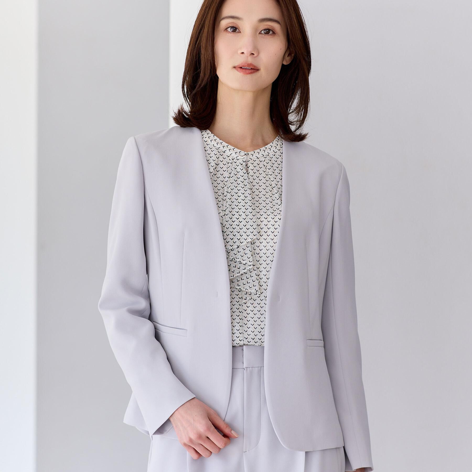 Reflect「【フォーマル／入卒／セットアップ可】ノーカラージャケット」|ノーカラージャケット|