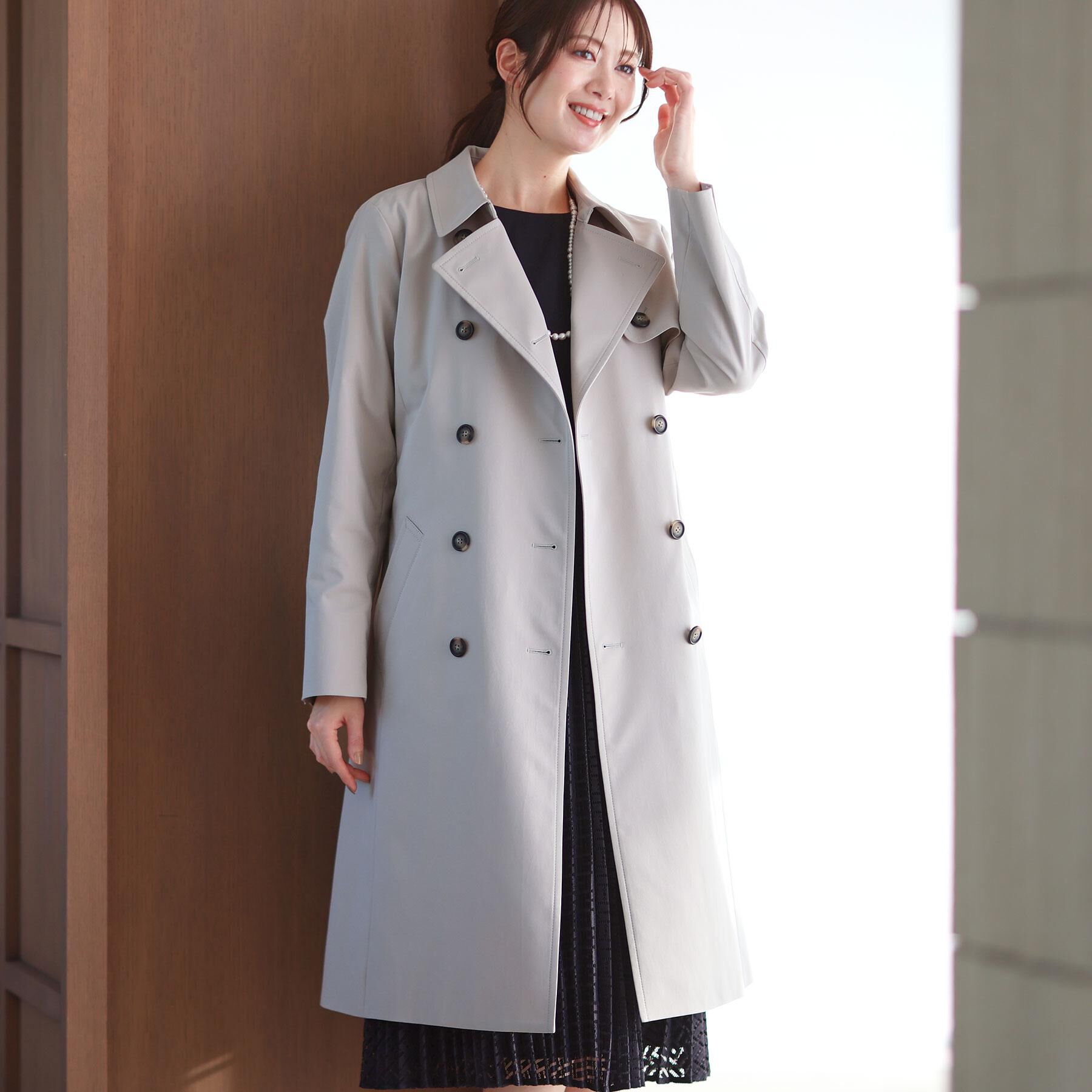 Reflect「【フォーマル／通勤にもおすすめ／ライナー取り外し可】中綿ライナー付トレンチコート」|トレンチコート|ベージュ(052)