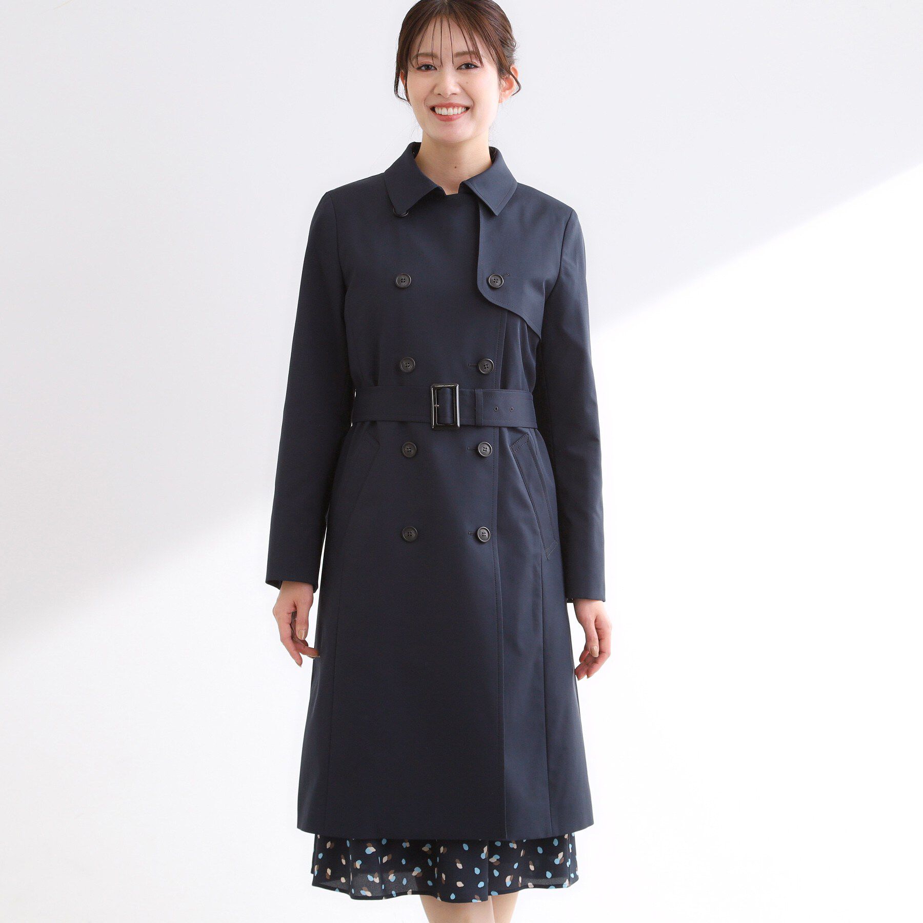 Reflect「【フォーマル／通勤にもおすすめ／ライナー取り外し可】中綿ライナー付トレンチコート」|トレンチコート|