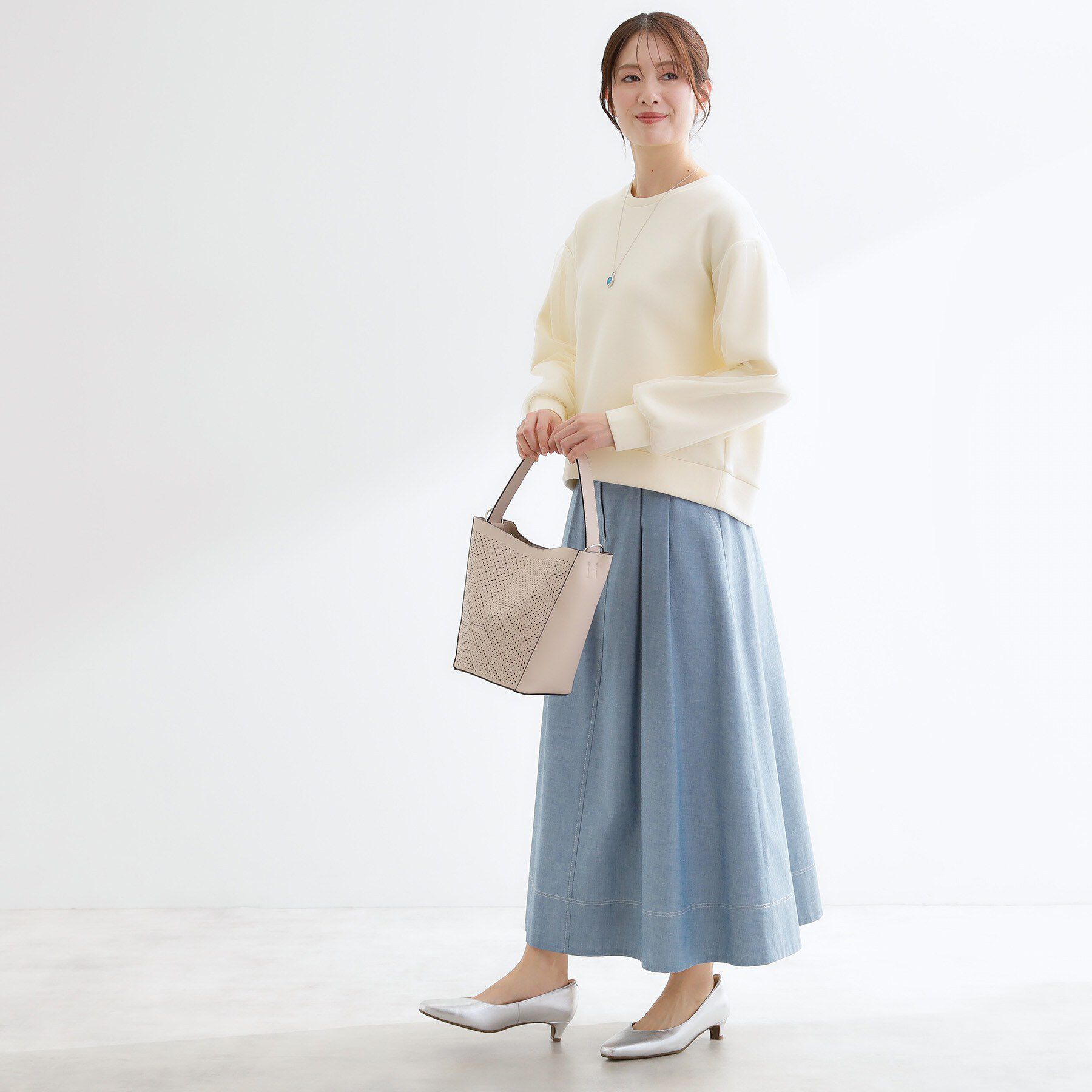 Reflect「チュールレイヤードスリーブプルオーバー」|Tシャツ・カットソー|