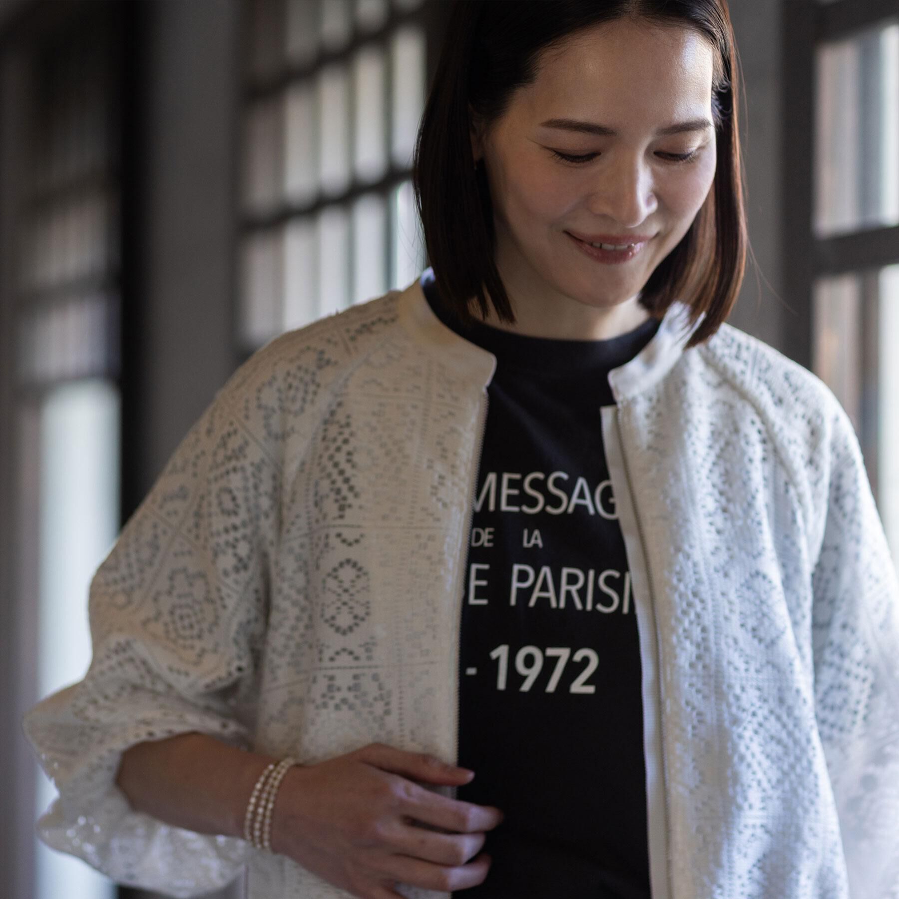 Reflect「【セットアップ可】ジップアップレースショートブルゾン」|ブルゾン・スタジャン|