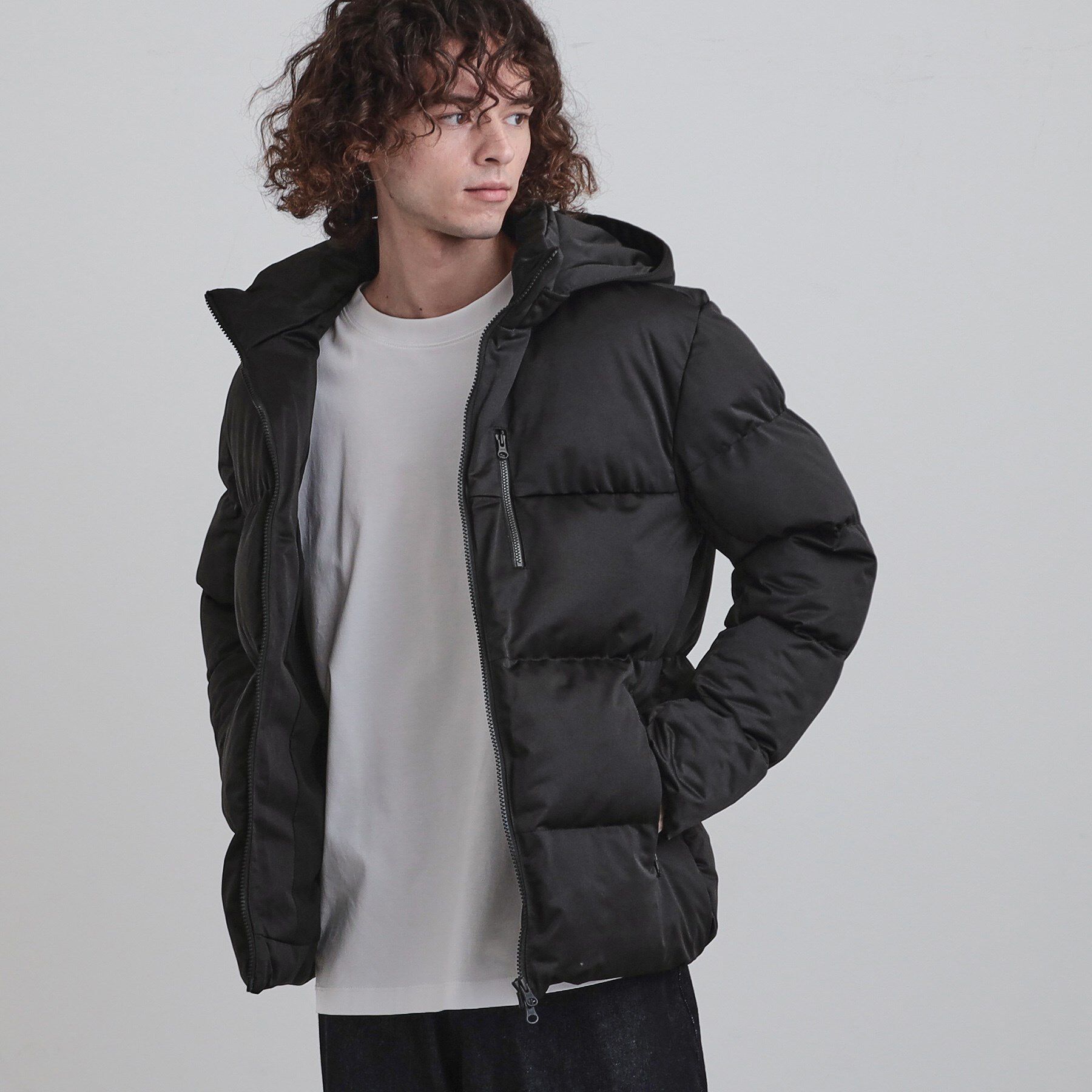 tk.TAKEO KIKUCHI「ポリストレッチ中綿フードブルゾン」|ブルゾン・スタジャン|