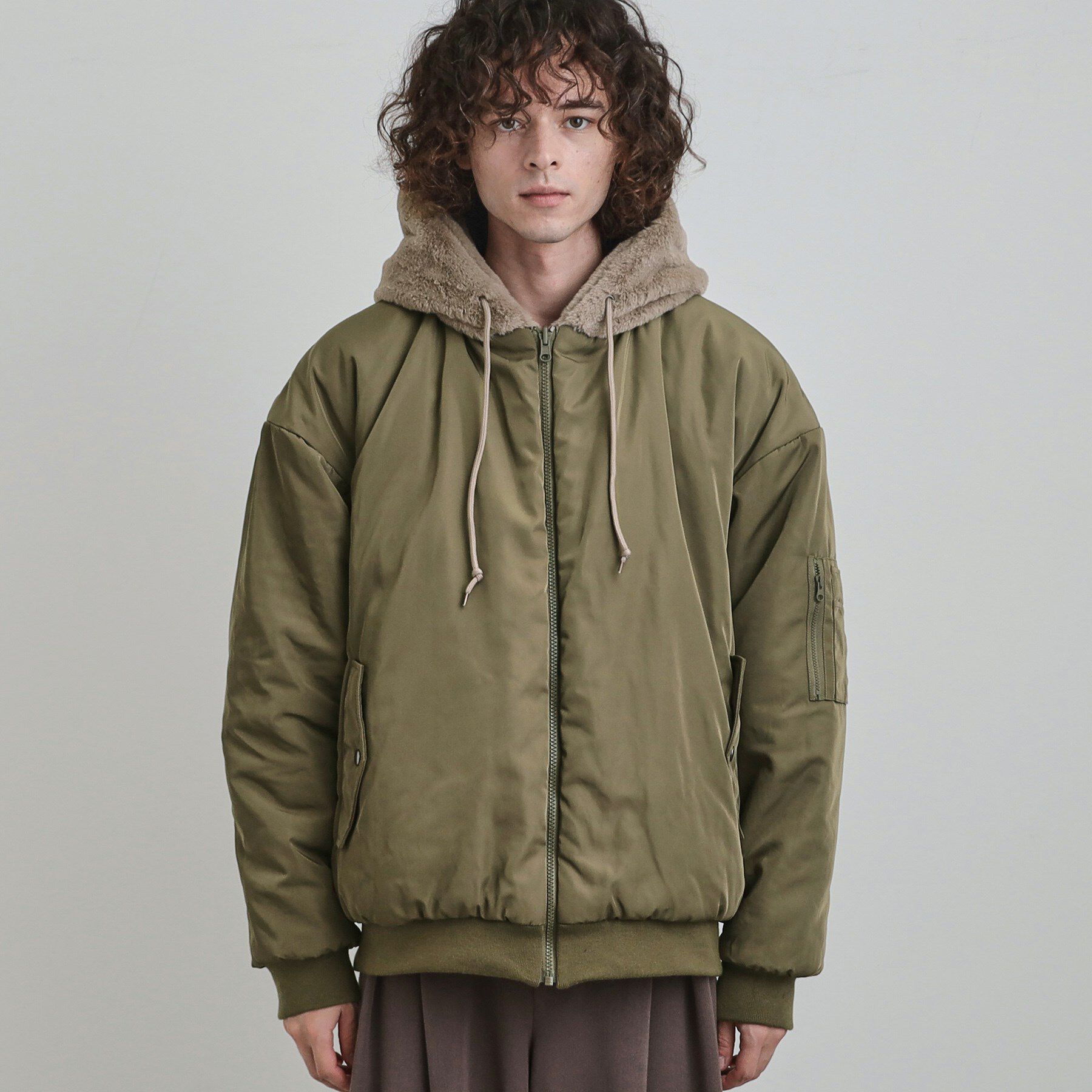 tk.TAKEO KIKUCHI「【2WAY】リバーシブルMA1＆フェイクファーブルゾン」|ブルゾン・スタジャン|