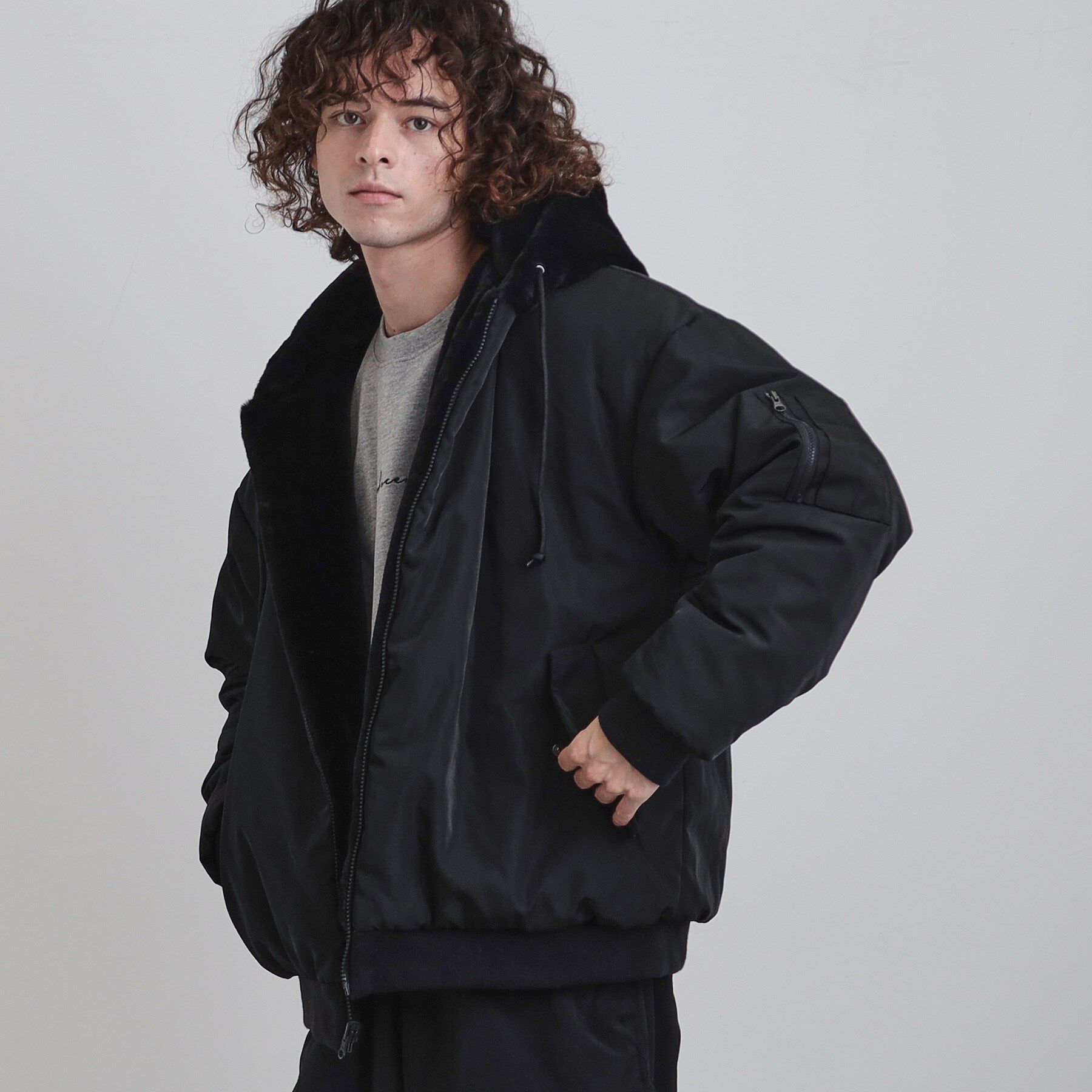 tk.TAKEO KIKUCHI「【2WAY】リバーシブルMA1＆フェイクファーブルゾン」|ブルゾン・スタジャン|