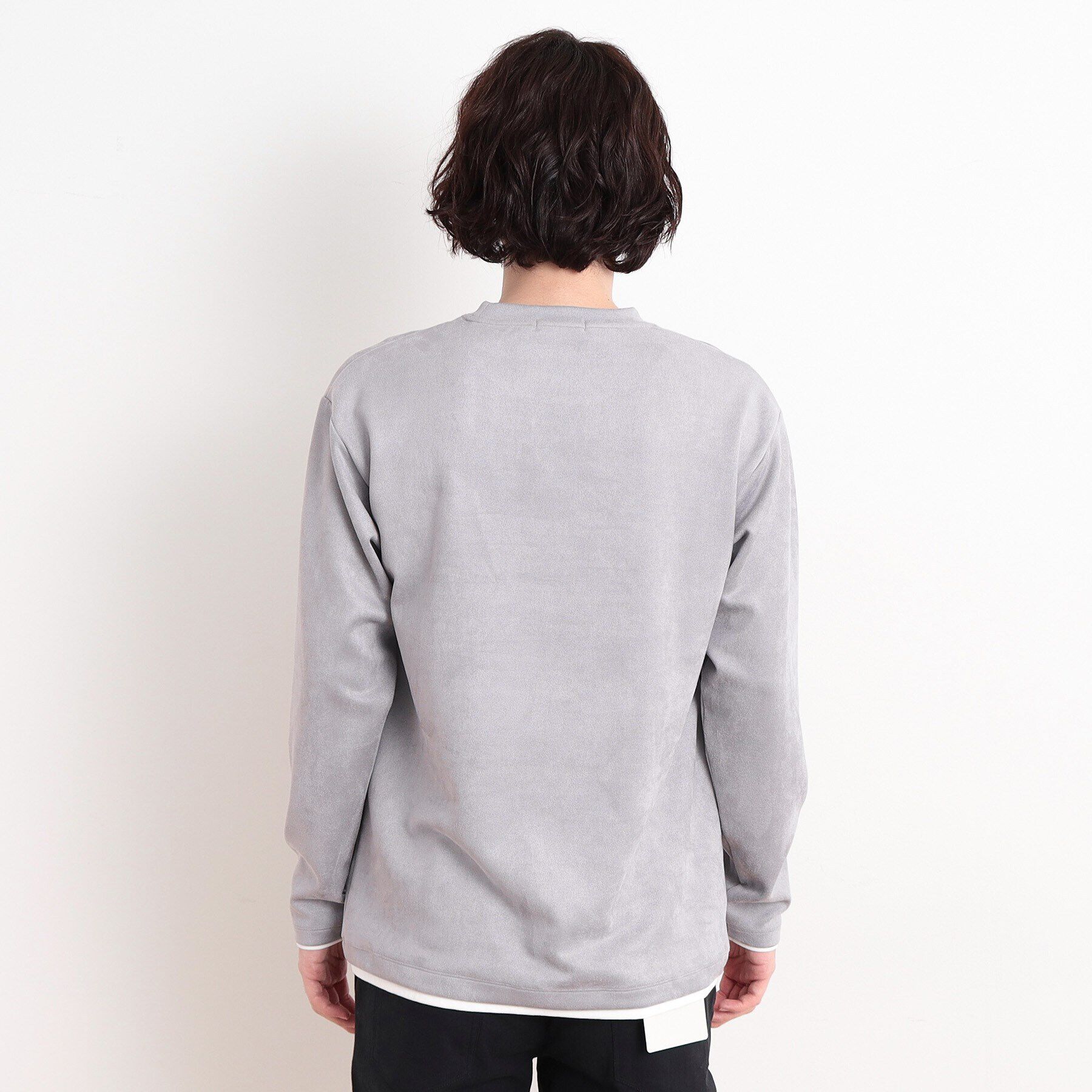 THE SHOP TK「スウェードタッチフェイクレイヤードプルオーバー」|Tシャツ・カットソー|