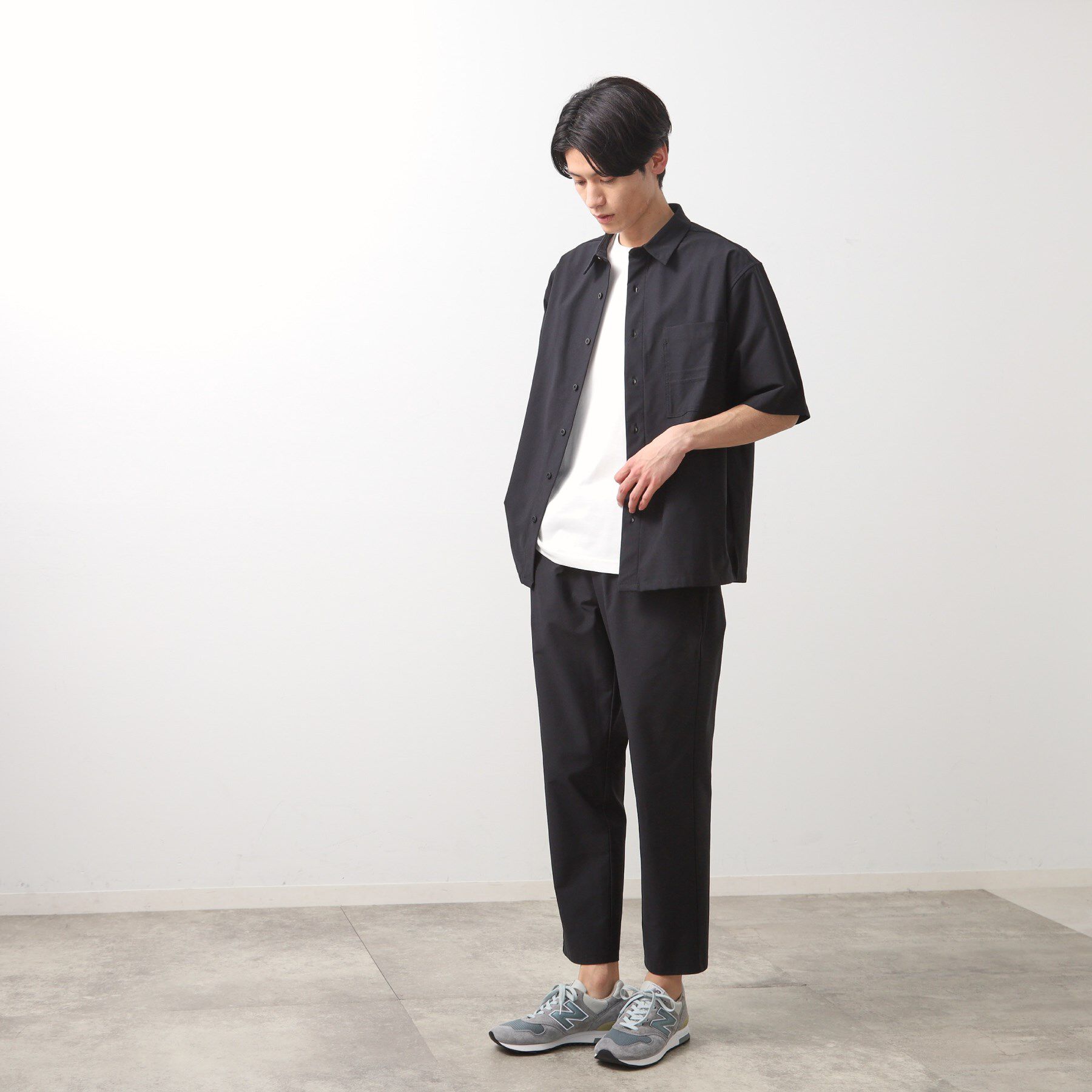 THE SHOP TK「パーフェクテックツイル5分袖シャツ【セットアップ可/吸水速乾/UVカット/アンチピリング】」|シャツ・ブラウス|