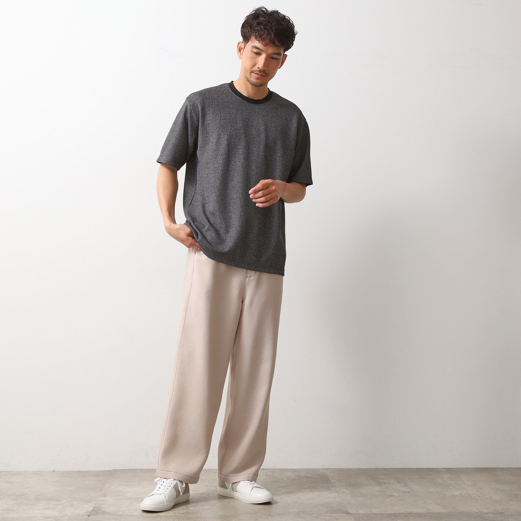 THE SHOP TK「カットジャカード半袖Tシャツ」|Tシャツ・カットソー|