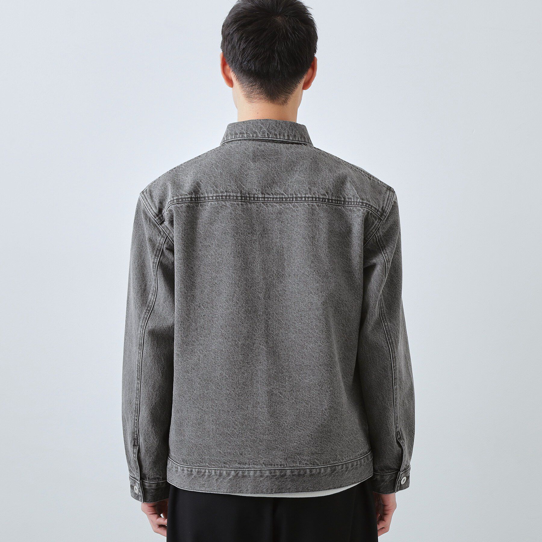 THE SHOP TK「【大人にも取り入れやすい】デニムジャケット セットアップ可/洗濯機OK」|ブルゾン・スタジャン|