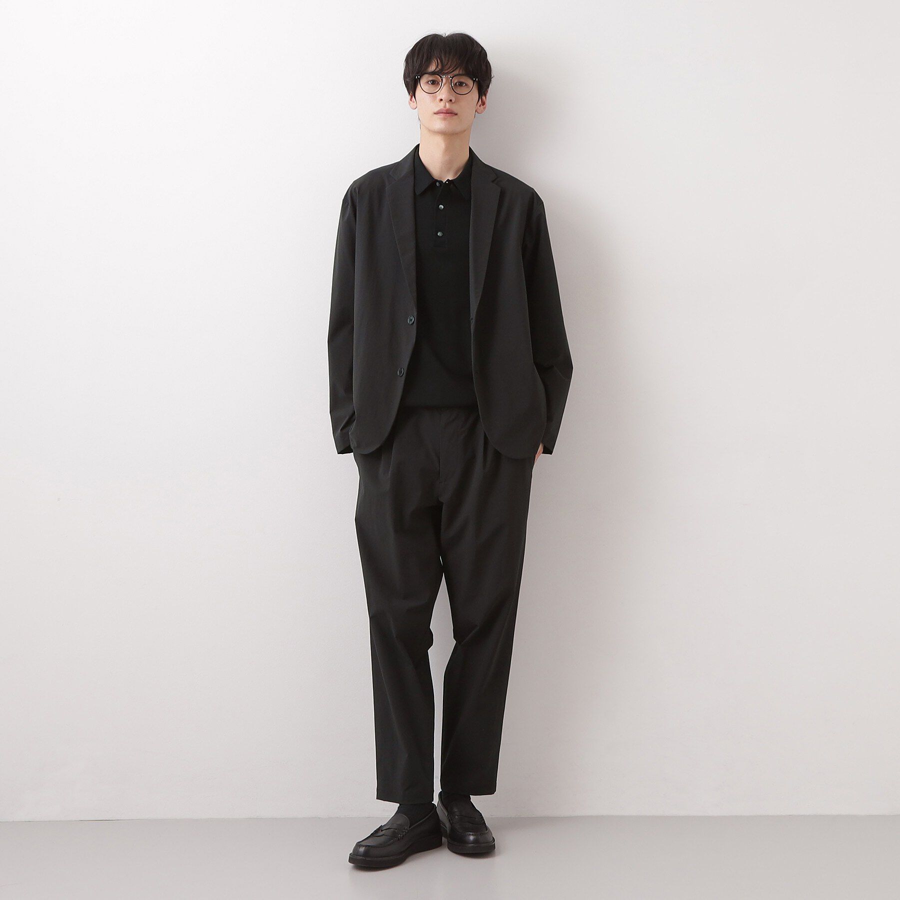 THE SHOP TK「《KURO》コーデュラナイロン ジャケット セットアップ可／防シワ／撥水／ストレッチ」|テーラードジャケット|