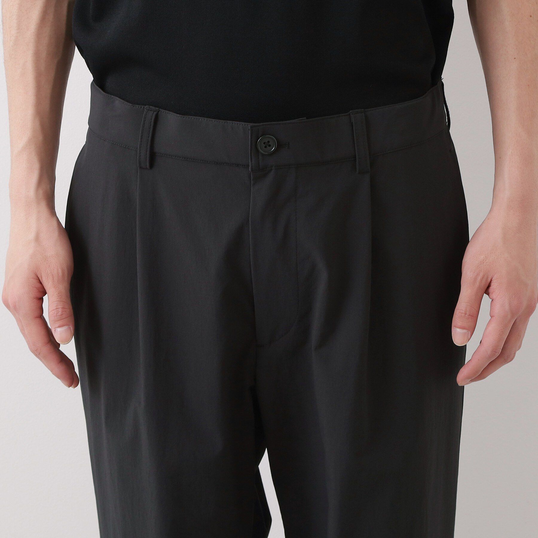 THE SHOP TK「《KURO》コーデュラナイロン  テーパードパンツ セットアップ可／防シワ／撥水／ストレッチ」|その他|